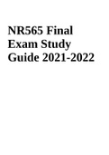 NR565 Final Exam Study Guide 2021-2022