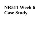 NR511 Week 6 Case Study