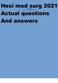 Hesi med surg 2021 Actual questions And answers