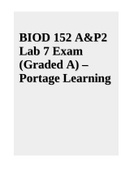 BIOD 152 AP2 Lab 7 Exam (Graded A) – Portage Learning