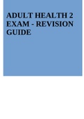 ADULT HEALTH 2 EXAM - REVISION GUIDE