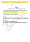 MGMT 449 - Ch 1-8 TEST BANKs - Crafting and Executing Strategy 22e Thompson.GRADED A+