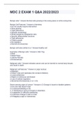 MDC 2 EXAM 1 Questions And Answers 2022&sol;2023