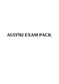AUI3702 The Internal Audit Process: Test Of Controls EXAM PACK 2021.