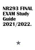 NR293 FINAL EXAM Study Guide 2021&sol;2022&period;