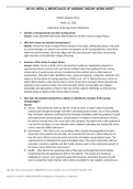 NR501 Week 4&colon; Importance of Nursing Theory Worksheet&lpar;Solution&rpar;