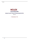 NCLEX-PN TEST BANK &lpar;2022&rpar; Questions&comma; Answers plus Rationale &vert; &lpar;100&percnt; Guaranteed Pass&rpar; &lbrack; Total Questions&colon; 725 &rsqb;