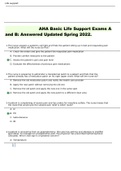 AHA Basic Life Support Exams A and B&colon; Answered Updated Spring 2022