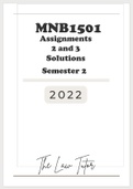 MNB1501 Assignment 2 and 3 Solutions For Semester 2 2022
