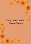 Anxiety/Trauma/Obsessive-Compulsive Disorders (Definitions & DSM-5)