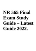 NR 565 Final Exam Study Guide – Latest Guide 2022.