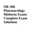 NR 508 Midterm Exam 2022: Complete Exam Solutions