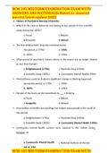NUR 2513 Exam 1 Study Guide Questions and Answers 100&percnt; Correct&sol;Verified Rated A&plus; Assured success latest update 2022