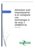 OHBOV13 Adviseren over toepasbaarheid en veiligheid van techonologie in de zorg, T.50510