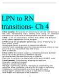 LPN to RN Transitions 4th Edition by Claywell Test Bank | 18 chapters