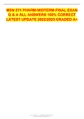 MSN 571 PHARM-MIDTERM-FINAL EXAN Q & A ALL ANSWERS 100&percnt; CORRECT LATEST UPDATE 2022&sol;2023 GRADED A&plus;