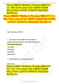 Pharm MSN571Midterm Practice MSN 571 &lpar;1&rpar; - Mid Term exam Q & A BEST EXAM SOLUTION LATEST UPDATE 2022&sol;2023 RATED A&plus;