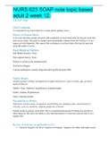 NURS 623 SOAP note topic based adult 2 week 12&period;