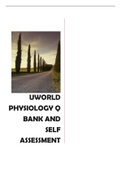 UWORLD PHYSIOLOGY Q BANK AND SELF ASSESSMENT 2022 WITH ALL THE CORRECT ANSWERS