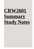 CRW2601 - General Principles Of Criminal Law Latest Summary Study Notes.
