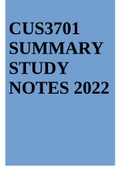 CUS3701- CURRICULUM STUDIES SUMMARY STUDY NOTES 2022.