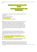 2022&sol;2023 NCLEX-PN Test Prep 2&lpar;TWO&rpar; Questions and Answers with Explanations