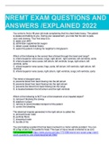 NREMT Exam Questions and Answers 2022.
