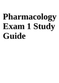 Pharmacology Exam 1 Study Guide 