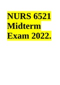 NURS 6521 Midterm Exam 2022.