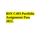 BSN C493 Portfolio Assignment & NURS C493 Task 2 Final 2022