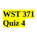 WST 371 Quiz 4