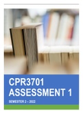 CPR3701 Assignment 1 Semester 2 2022