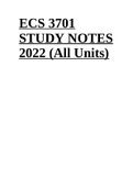 ECS 3701 Monetary Economics STUDY NOTES 2022 (All Units).