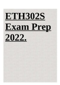 ETH302S Inclusive Education A Exam Prep 2022.