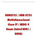 NUR2755 / NUR 2755 Multidimensional Care IV / MDC 4 Exam (Latest 2021 / 2022)