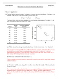 Chemistry Answer Key for Dissolution worksheet