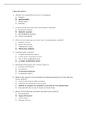 Pathophysiology Exam 2 Answers