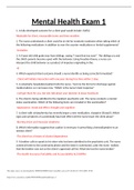 Mental Health Exam 1 Questions And And Answers latest updated 2022