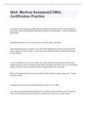 NHA&colon; Medical Assistant&lpar;CCMA&rpar; Certification Practice  Test  2022