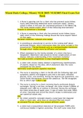 Miami Dade College&comma; Miami&semi; NUR 3805&sol; NUR3805 Final Exam Test Bank