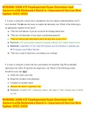 NURSING 5308 ATI Fundamental Exam Questions And Answers with Rationales Rated A&plus; Guaranteed Success New Update 2022&sol;2023