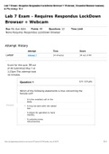 Lab 7 Exam - Requires Respondus LockDown Browser &plus; Webcam&lowbar; Essential Human Anatomy & Physiology II w