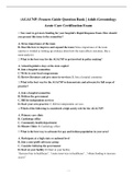 (AGACNP) Frances Guide Question Bank, Adult-Gerontology Acute Care Certification Exam