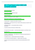 AC 2 Final Exam Latest 2022 with complete solution