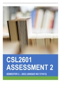 CSL2601 Assignment 2 Semester 2 2022