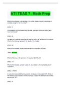 ATI TEAS MATH ALL SECTIONS REAL EXAM QUESTIONS AND ANSWERS VERIFY BY EXPERT
