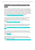 NURS6521 Advanced Pharmacology Final Exam &sol;Questions & Answers&sol; Updated A&plus;Guide Solution