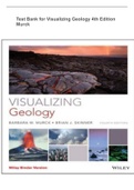 Test Bank for Visualizing Geology 4th Edition