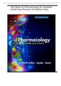 Test Bank for Pharmacology for Canadian Health Care Practice 3rd Edition 
