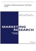 Test Bank for Marketing Research 13th Edition